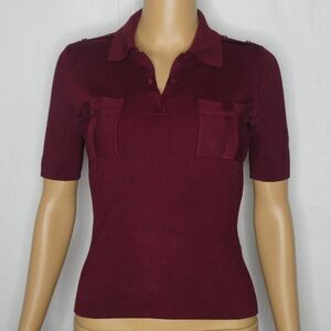 Urchin Silk Blend Fitted Polo Shirt 1/2 Sleeve XS